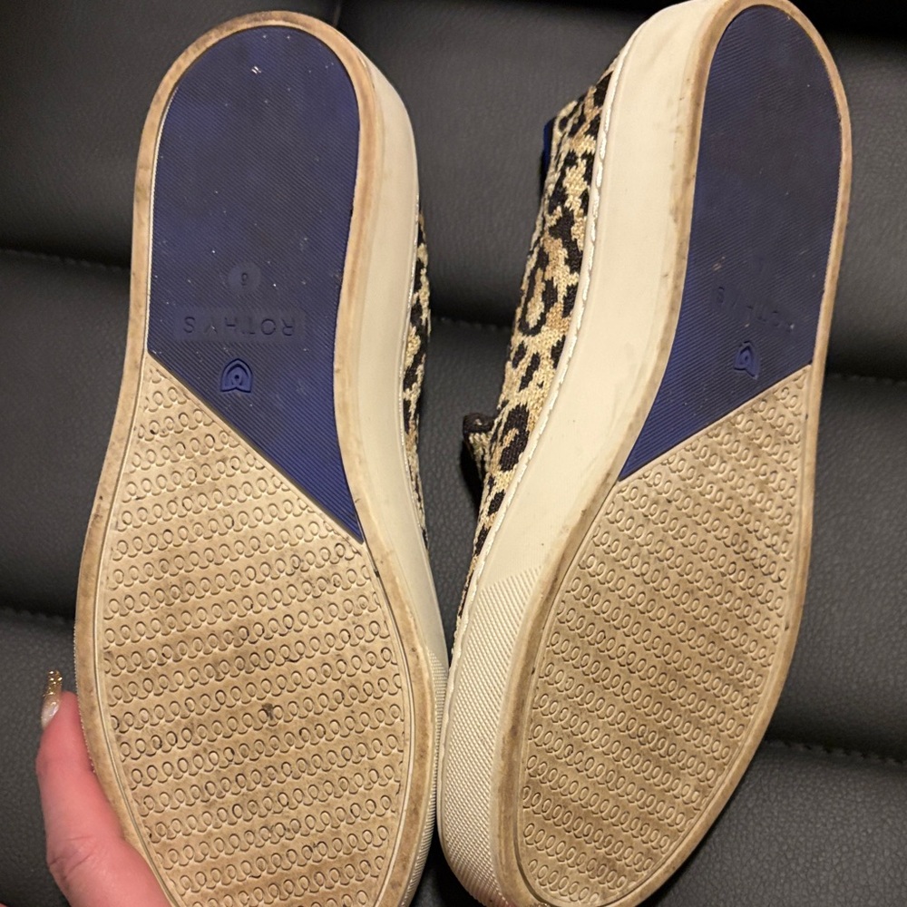 Rothy's Leopard Print Slip on Sneakers - Picture 5 of 5